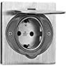 Rostfritt stål Vägguttag Orno Elektra socket, hermetic, approval, IP44, stainless. [Ukendt]