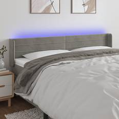 Senge & Madrasser vidaXL med LED-lys 203 x 16 x 78/88 cm Sengegavl