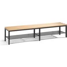 Fritstående Bænk Med Skohylde 196 cm