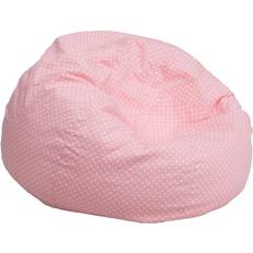 Flash Furniture Duncan Oversized Light Pink Dot Refillable Bean Bag