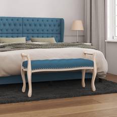 Blu Panche vidaXL Blu 110x45x60 cm Vellutocod MXL Panca