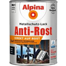 Malerfarbe Alpina Metallschutz-Lack Anti-Rost Schwarz