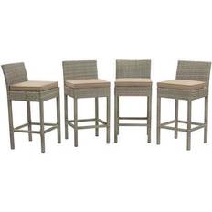 Outdoor Bar Stools modway Conduit Collection EEI-3602-LGR-MOC