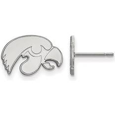 LogoArt University of Iowa Post Earrings Silver