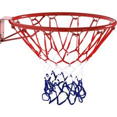 Wit Basketbalstandaards Homcom HOMdotCOM Basketbalring ø45 cm, rood blauw wit