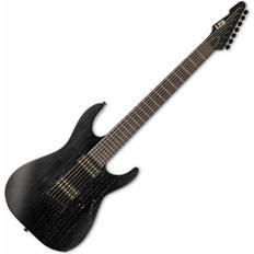 Baritone guitar Ltd ESP Alex Wade Signature AW-7 Baritone Open Grain Black Satin 7-String Electric Guitar with Case