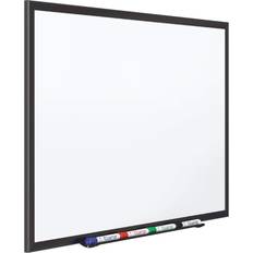 Black Glass Boards Quartet 2548B Classic Porcelain Magnetic Whiteboard, 96