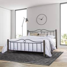 Black king bed frame Hillsdale Furniture Dumont Metal Bed Double