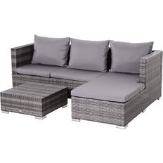 Best Outdoor Lounge Sets Garden & Outdoor Furniture OutSunny 860-091V70 Outdoor Lounge Set, 1 Table incl. 2 Sofas