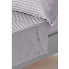 Textiles Homescapes Egyptian Cotton Single 330 Thread Count Bed Sheet Grey