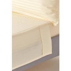 Textiles Homescapes Pastel Egyptian Single 330 Thread Count Bed Sheet Yellow