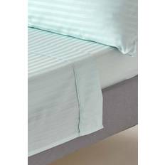 Textiles Homescapes Egyptian Cotton Single 330 Thread Count Bed Sheet Blue