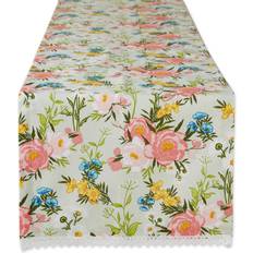 Cloths & Tissues Design Imports DII Spring Bouquet Print Tablecloth White, Multicolor (182.88x35.56cm)