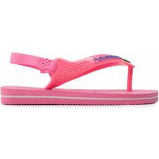 Pink Flip Flops Children's Shoes Havaianas Brasil Logo Sandals - Crystal Rose