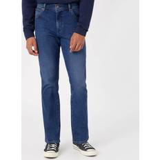 Cuir - Homme Jeans Wrangler Texas Low Stretch The Rock Taille - Bleu