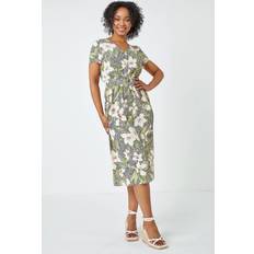 Roman Petite Floral Print Midi Dress