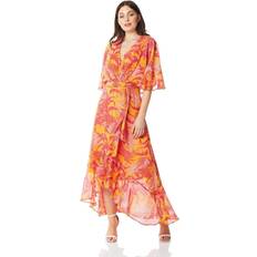 Roman Chiffon Wrap Maxi Dress