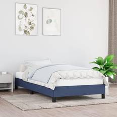 vidaXL Estructura De Cama Sin Colchón Tela Azul 100x200 cm