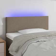 vidaXL LED Taupe 100x5x78/88 Stoff Taupe Kopfteil