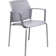 Gris Fauteuils P&C Pack de 4 Chaises PVC Pack de 4 Fauteuil