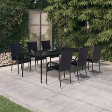 6 Patio Dining Sets vidaXL Garden Patio Dining Set, 1 Table incl. 6 Chairs