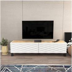 Blue Benches Decorotika Oak Pattern/White Decorotika TV Bench