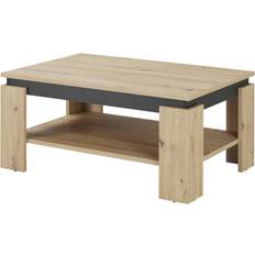 Tafels Roller HELA Salontafel TIM Met Plank Vierkant Of Rechthoekig Bruin