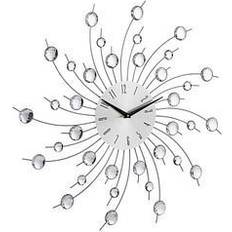 Large kitchen wall clock Relaxdays XL Shiny 50 cm Diameter Silver Wall Clock