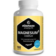 Vitamines et Compléments Vitamaze Magnesium 350 mg Complexe Citrate/Oxyde/Carbone Végétalien