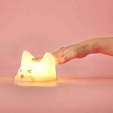 Natlampe med lys og lyd Niermann Standby Catty Cat LED Natlys Med Batteri 7 Farver Lyd Natlampe