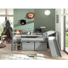 Vipack Spielbett Liegefläche 90 Leiter, Regal, Rutsche, 2 S