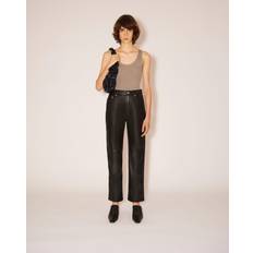 Black Vinni Vegan Leather Trousers Black