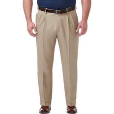 Haggar Premium Comfort Classic Fit Pleat Front Pant Reg - Khaki