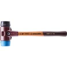 Halder Schonhammer SIMPLEX 350mm Kopf-D.50mm Weich Mittelh.HO TPE-Soft Blau/Gu.schw. Rubber Hammer