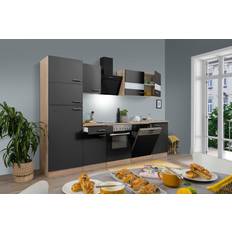 Küchenzeilen & Küchenblöcke Respekta Küchenzeile/Küchenblock KB280ESGCGKE 280 cm Grau-Eiche Sägerau Nachbildung