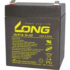 Batteri 12v 4.5ah Kung Long Long WP4.5-12 Blybatteri 12 V 4.5 Ah Blyfleece 90 x 107 x 70 mm