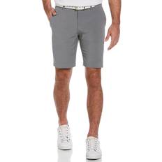 PGA tour Men's Flat Front Horizontal Textured Golf Shorts - Dk Grey Heather Gray
