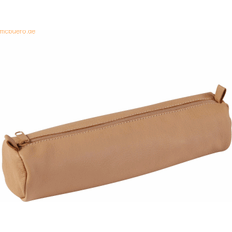 Clairefontaine Cuir' Smooth Leather Round Pencil Case 22cm x 5.5cm