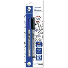 Plumas Textiles Staedtler Lumocolor 316 Marcador 2 Piezas Negro Azul
