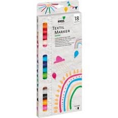 Plumas Textiles Kreul Set de 18 Rotuladores Javana Texi Max Sunny 18 pcs