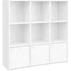 White Book Shelves Vasagle Cube White Book Shelf 97.5cm