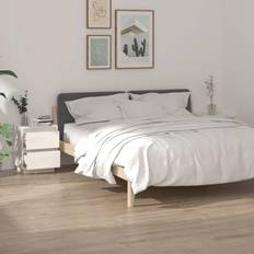 vidaXL Solid Wood Pine Cabinet 2 pcs Bedside Table