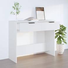vidaXL 90 x 36 x 75 cm Konstrueret Træ Hvid Konsolbord