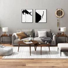 Træ Småborde vidaXL Sideborde 2 Stk 40 x 40 x 35 cm Konstrueret Træ Brun Egetræsfarve Småbord 40x40cm