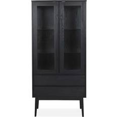 Black Glass Cabinets Ekeberg 80x40x176cm Vitrineskap