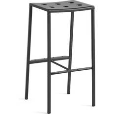 Acier Tabourets de bar extérieurs Hay Tabouret De Bar Balcony - Anthracite - H75 cm - Noir