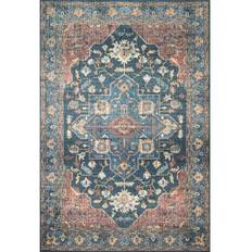 Viscose Carpets & Rugs Loloi II Skye Denim/Brick 2 Multicolor, Blue