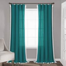 Lush Decor Turquoise Rosalie Window Farmhouse 137.16x213.36cm