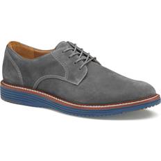 Gray - Men Oxford Johnston & Murphy Upton Plain Toe Gray D