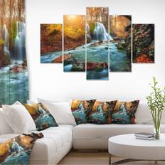 Interior Details Design Art Flowing River Forest Wall Decor